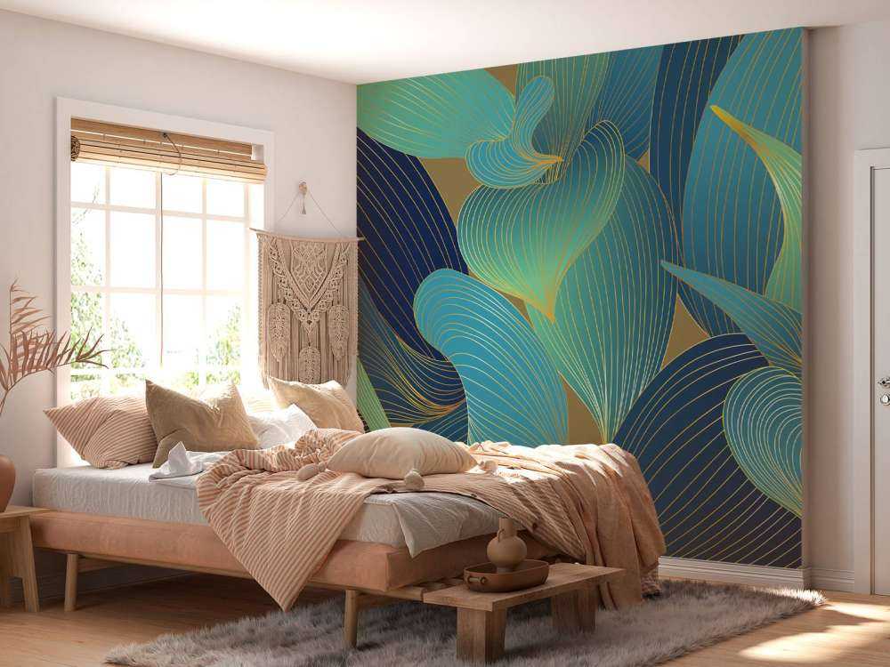 Blue and green leaves