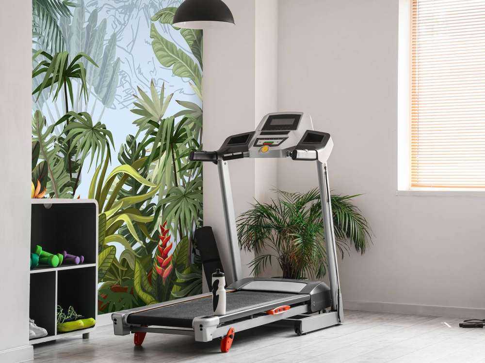 Jungle trees and flowers