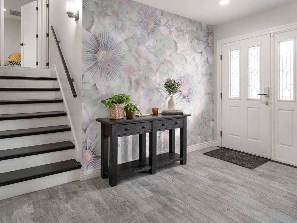 Botanical Watercolor Elegance Lilac Dawn