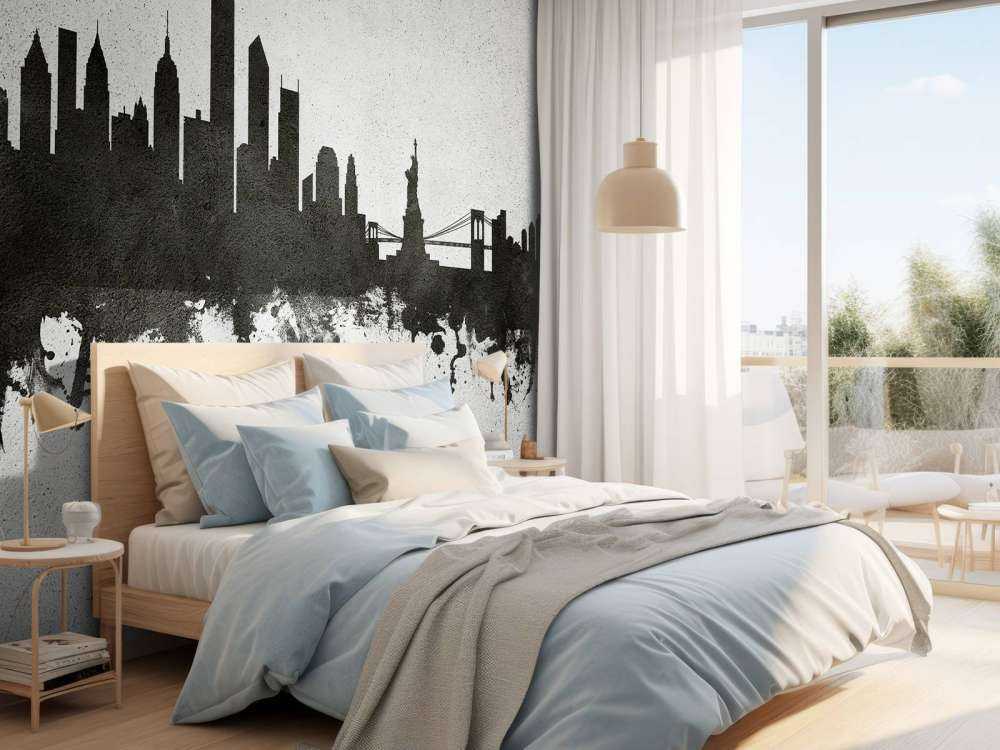 Watercolor skyline, New York