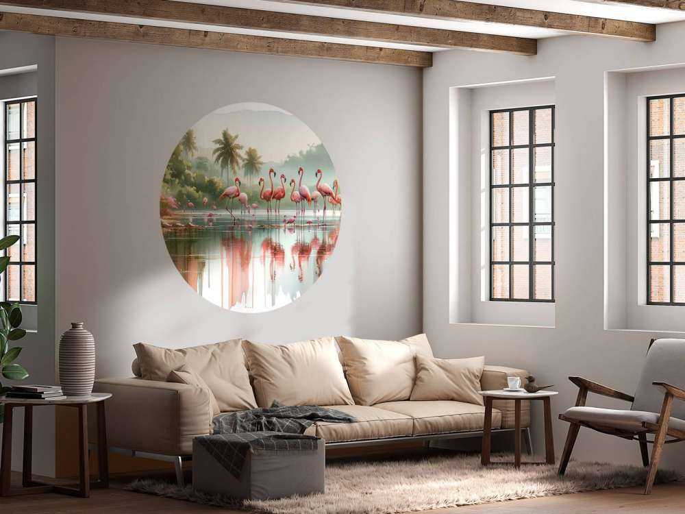 Morning Reflections of Flamingos