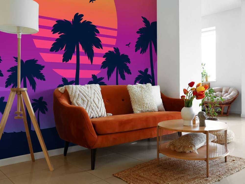 Illustration of a sunset