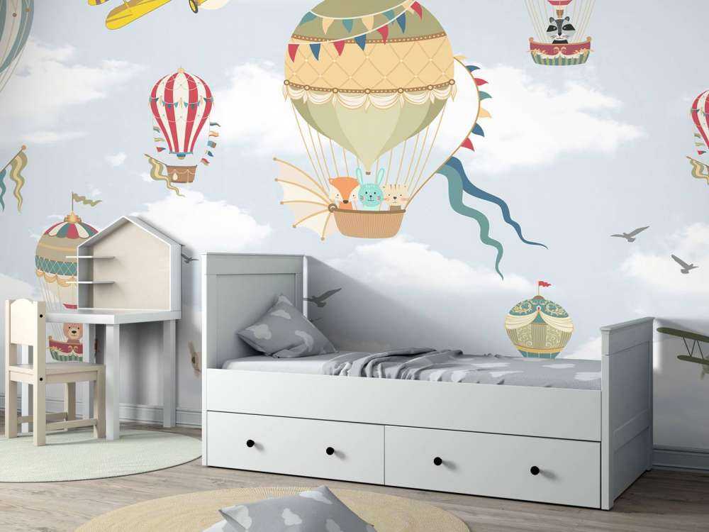 Animals in hot air balloons