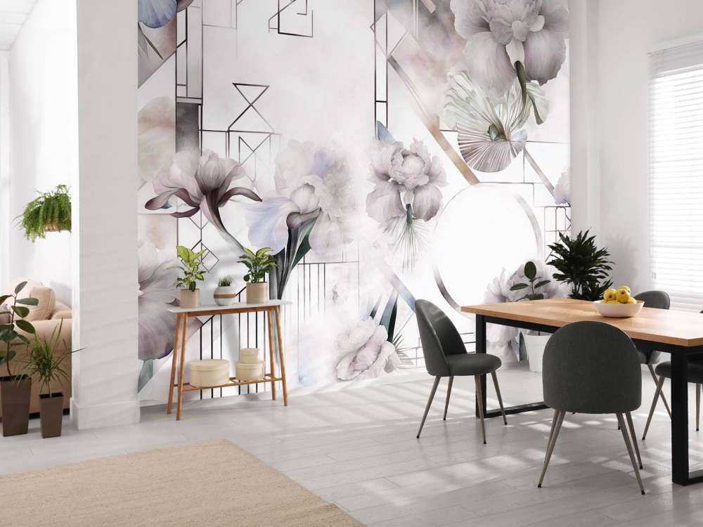 Watercolor Geometry Beige