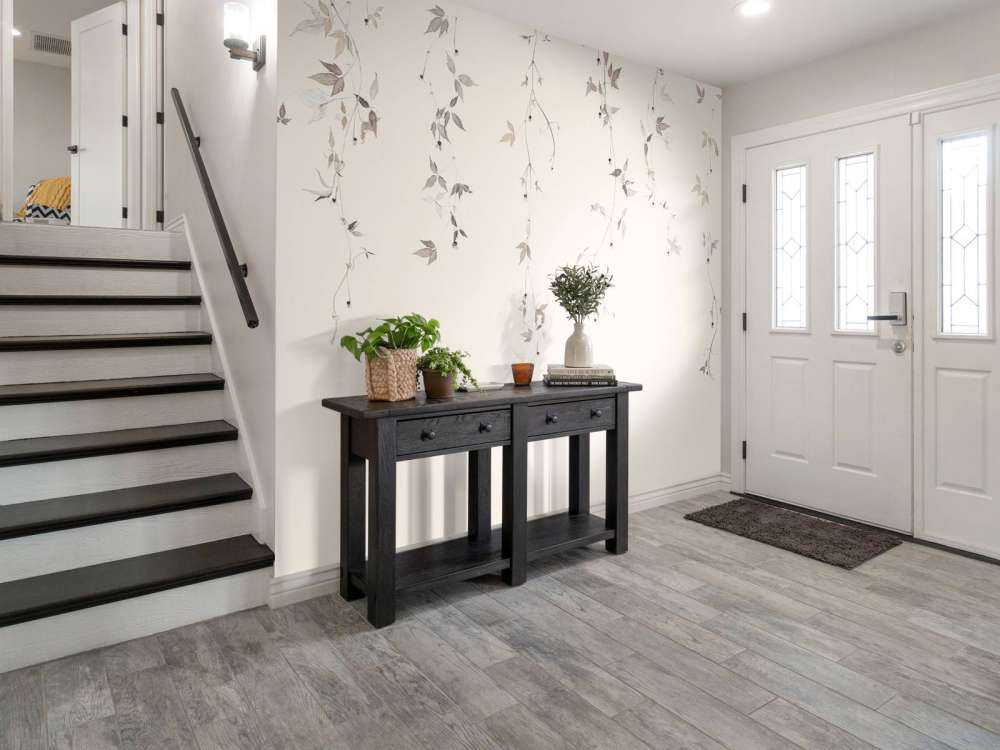 Light clematis vine with flowers