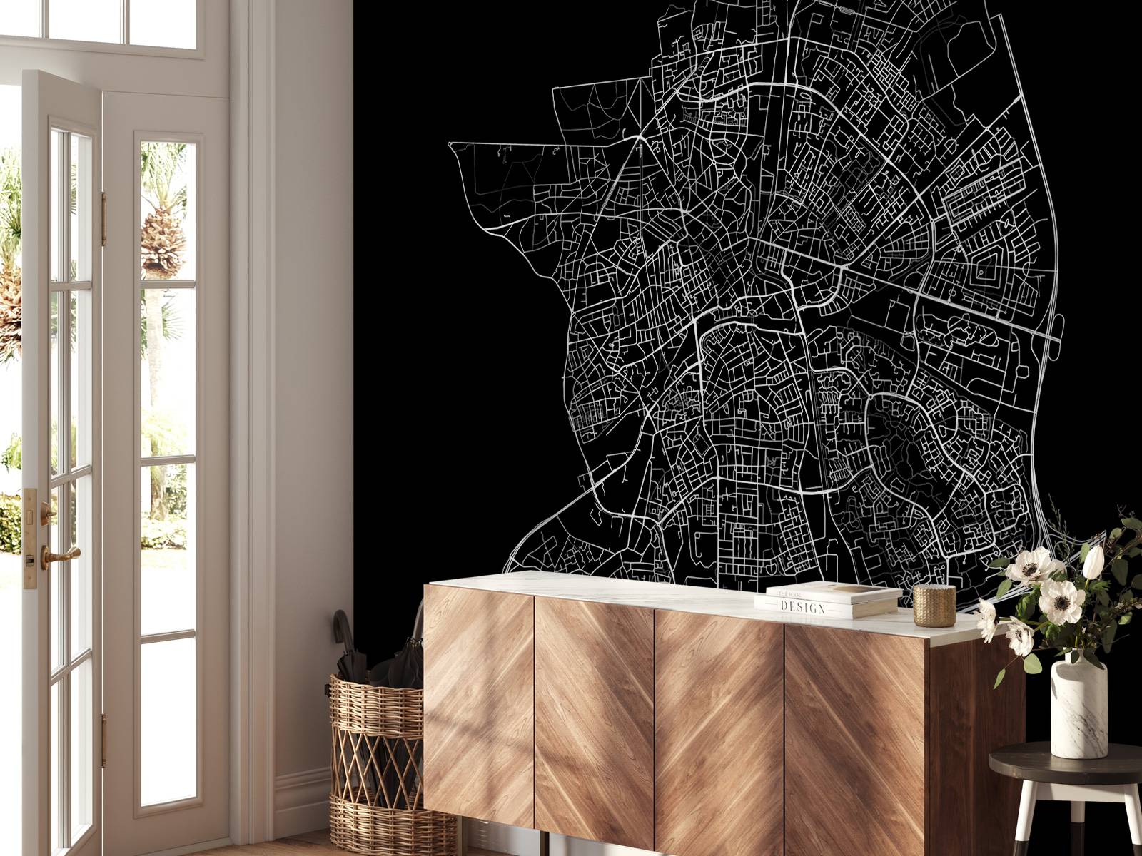 Map of Apeldoorn, black