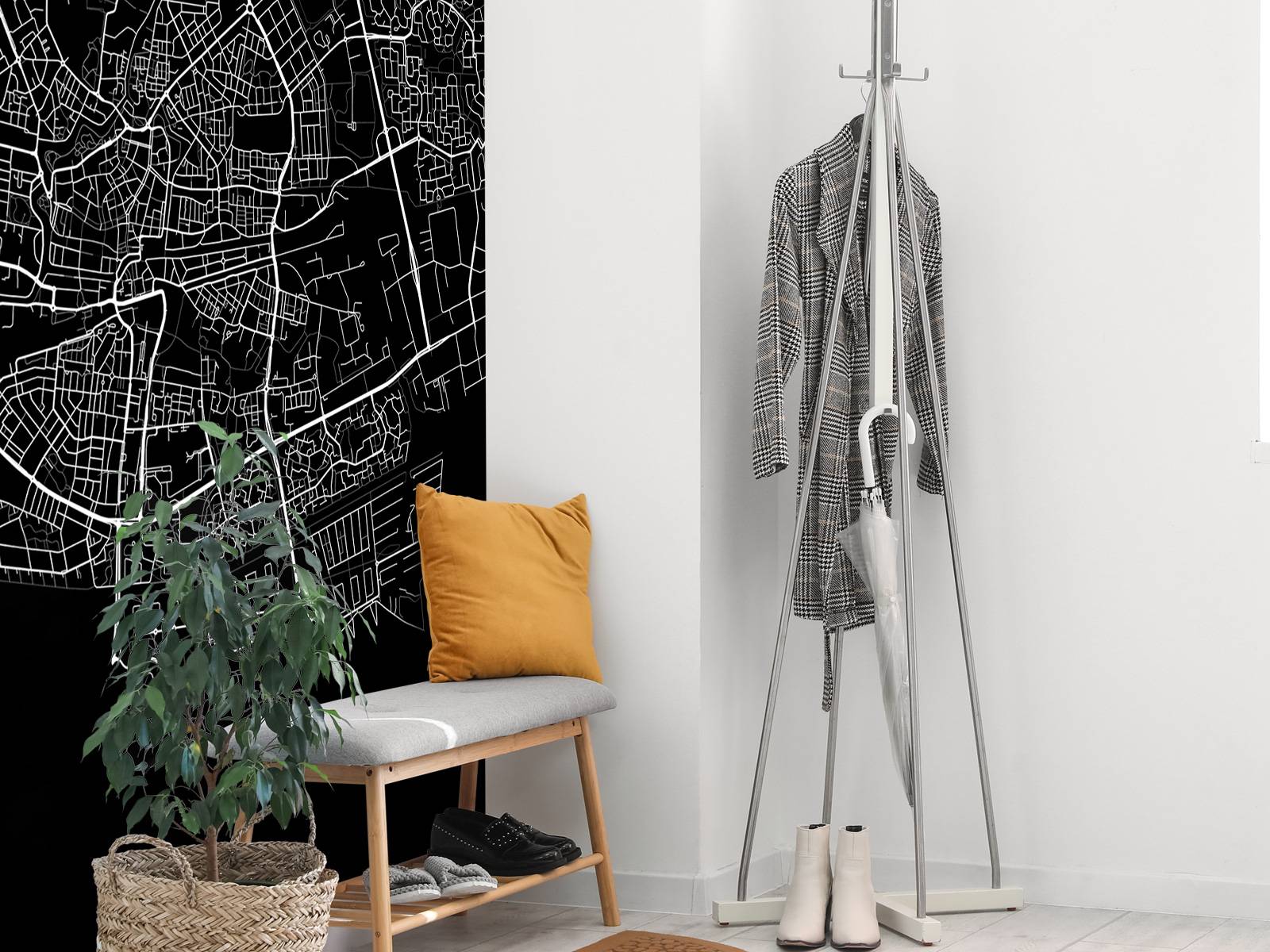 Map of Leeuwarden, black
