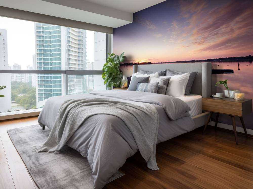 Swimming jetty with starting blocks