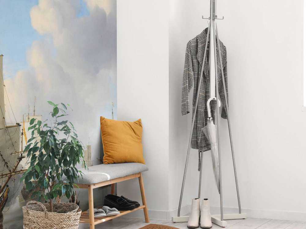 Photo wallpaper Rijksmuseum. Dutch ships on a calm sea.