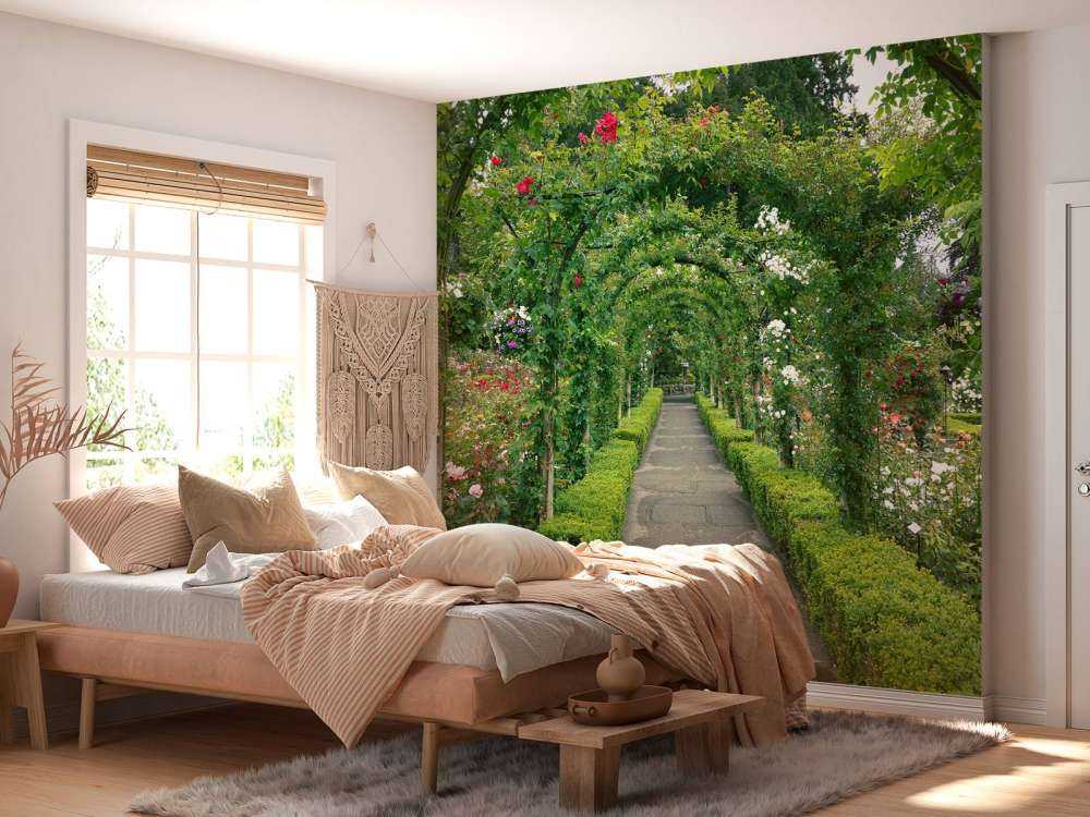 Path through rose garden