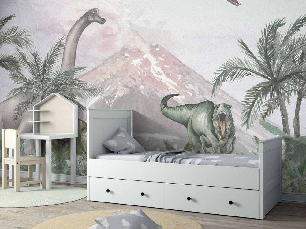 Dino's near a volcano