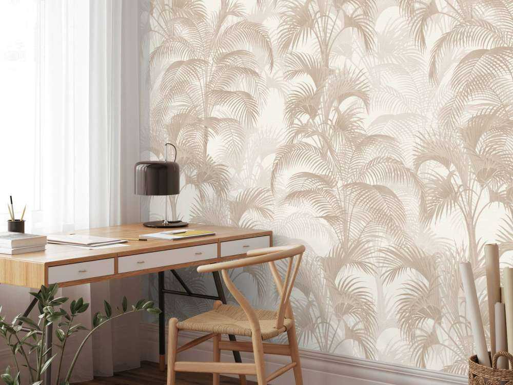 Tropical Vintage Palms - beige