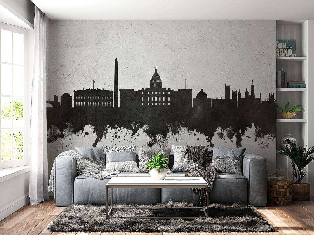 Watercolor skyline, Washington