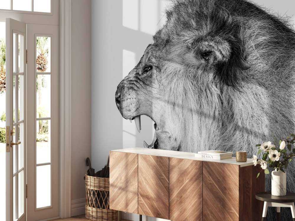 Roaring lion white