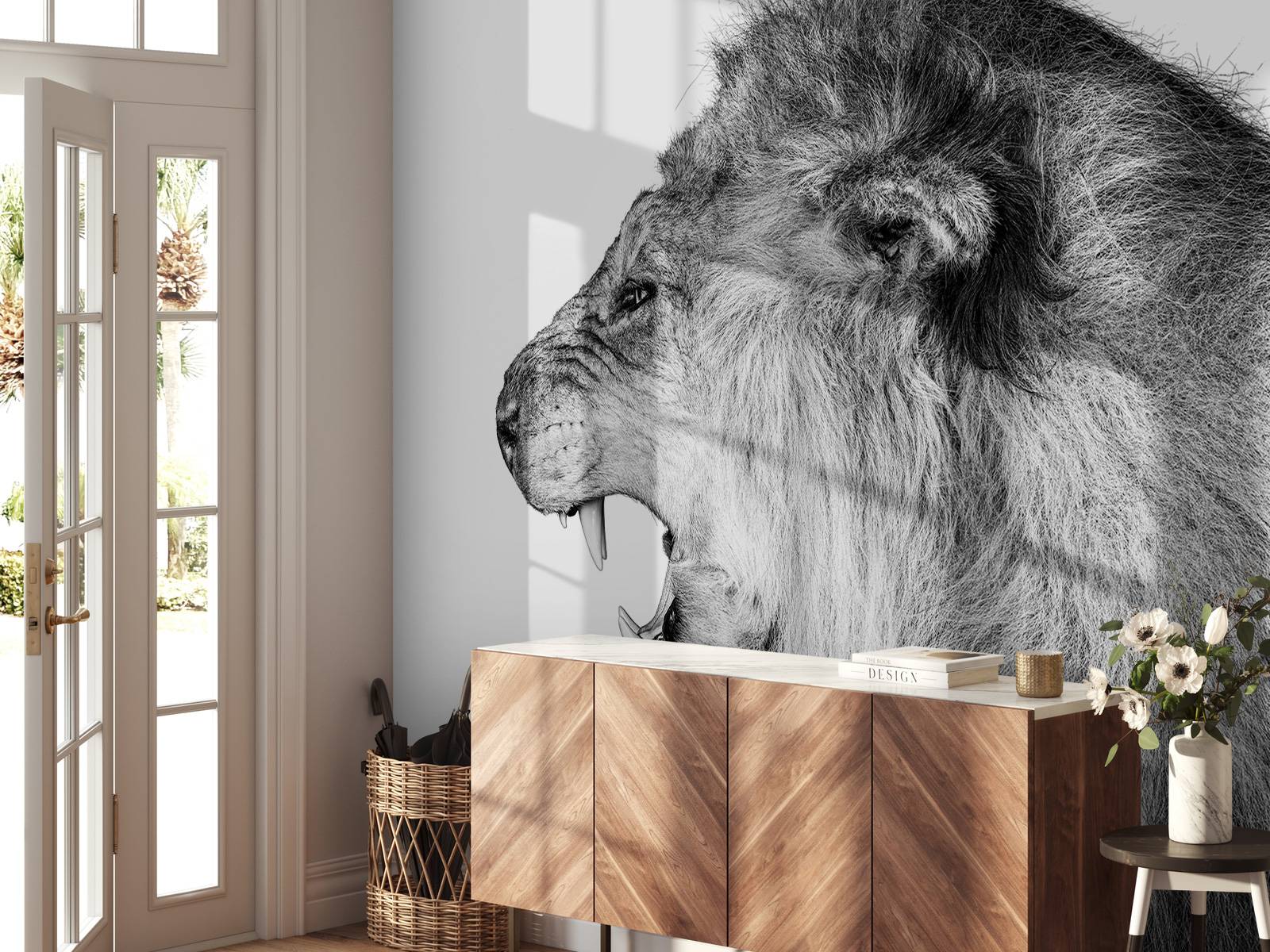 Roaring lion white