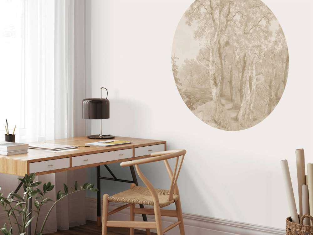 Forest Landscape Beige Panorama