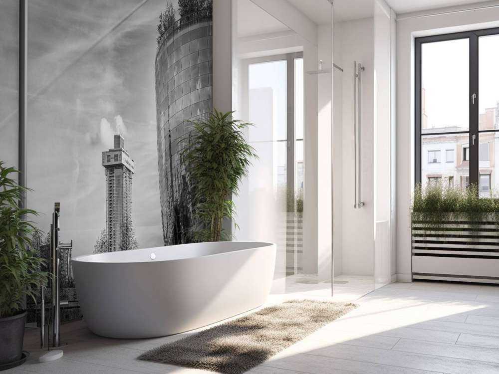 The Museumdepot (The Depot) in Rotterdam in black and white 