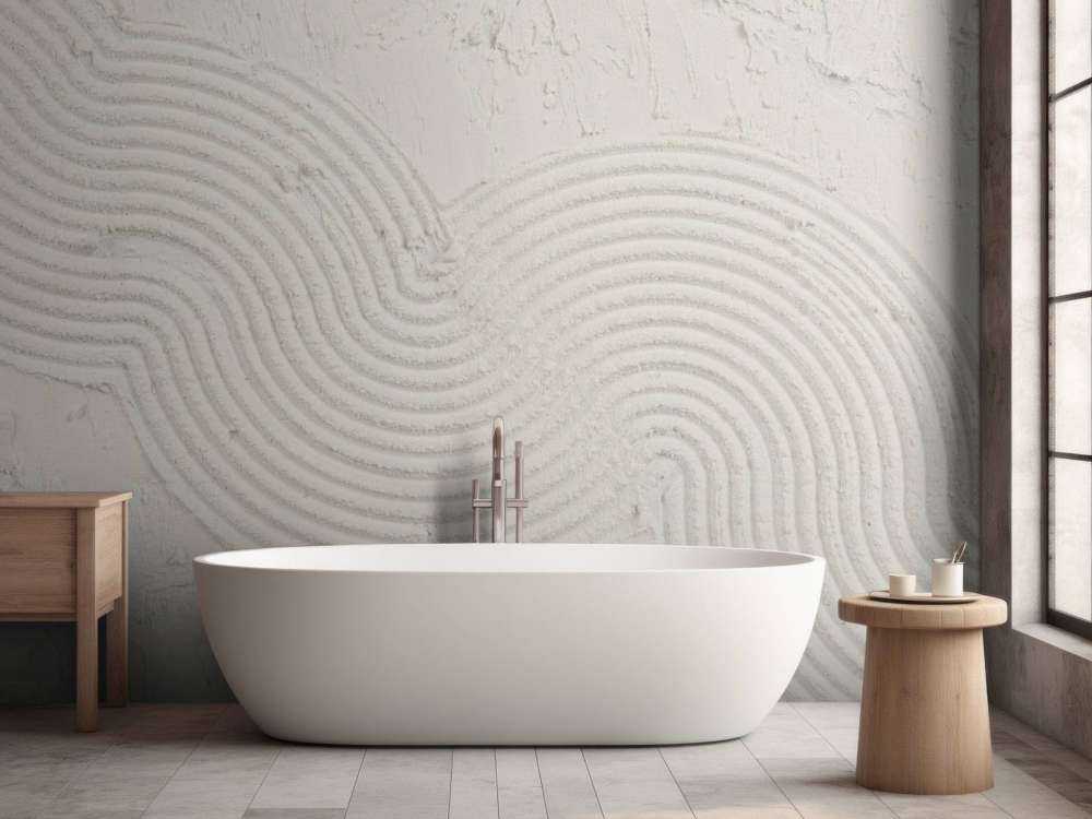 Organic lines and structures in off white