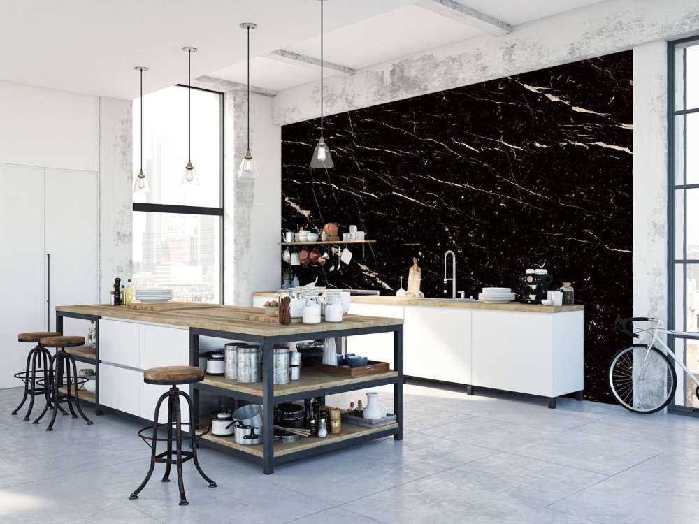 Dark marble with light structure