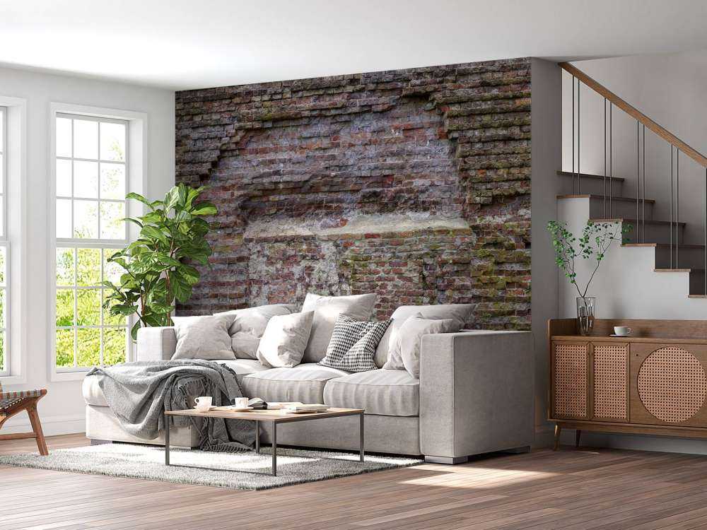 Old crumbled wall