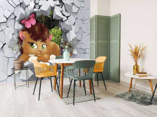 Lion in a wall