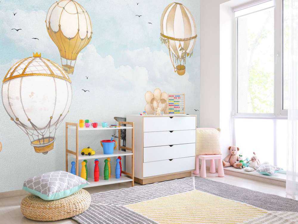 Hot air balloons watercolour