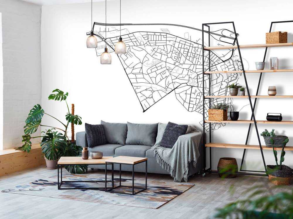 Plattegrond van Baarn, wit