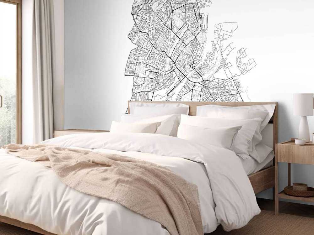 Plattegrond van Kopenhagen, wit 