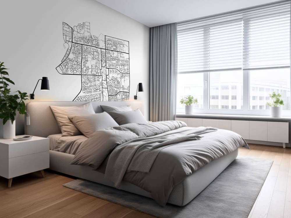 Plattegrond van Lelystad, wit