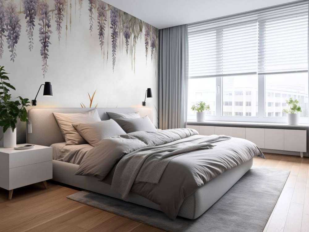 Wisteria and Field Grasses Beige