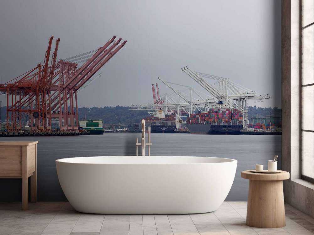 Hijskranen in de haven