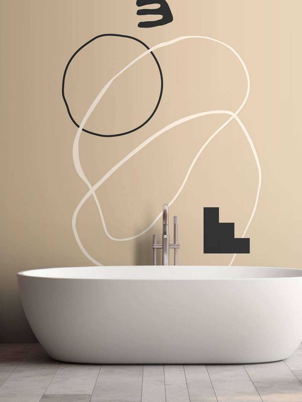 Minimalistische beige illustratie