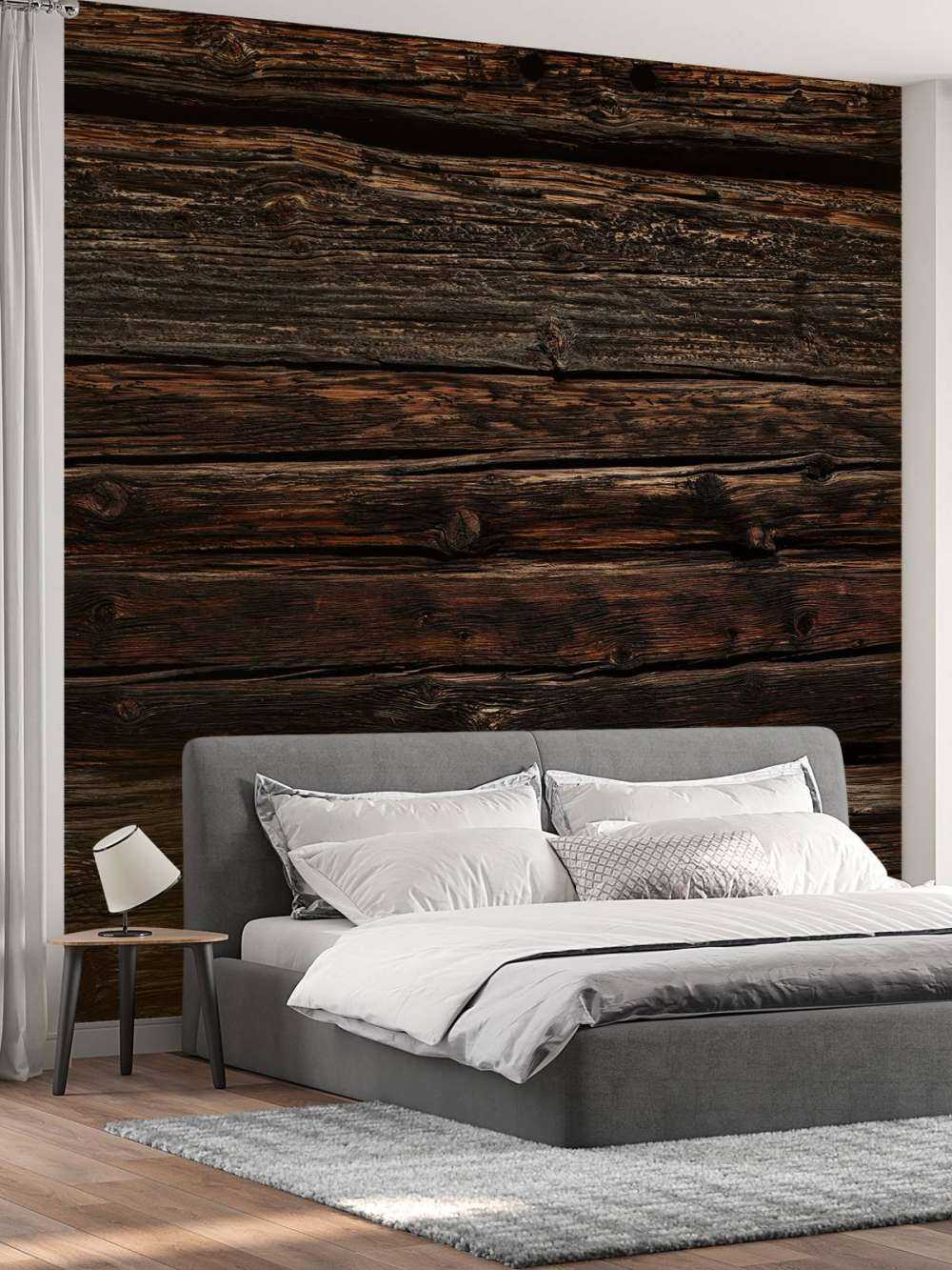 Dark old horizontal wood