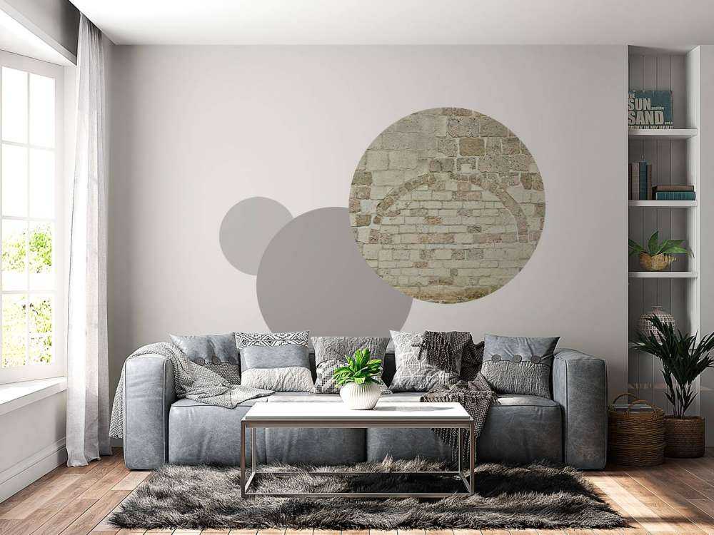 Old stone wall with arch