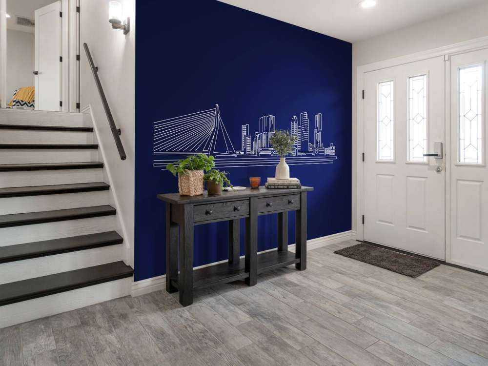 Rotterdam skyline blauw