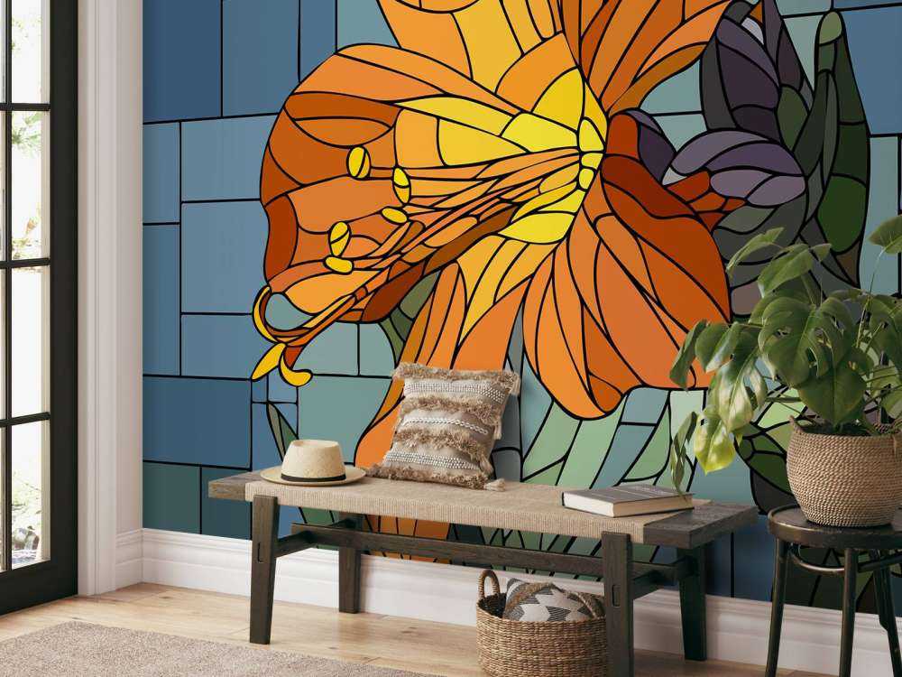 Colourful orange flower