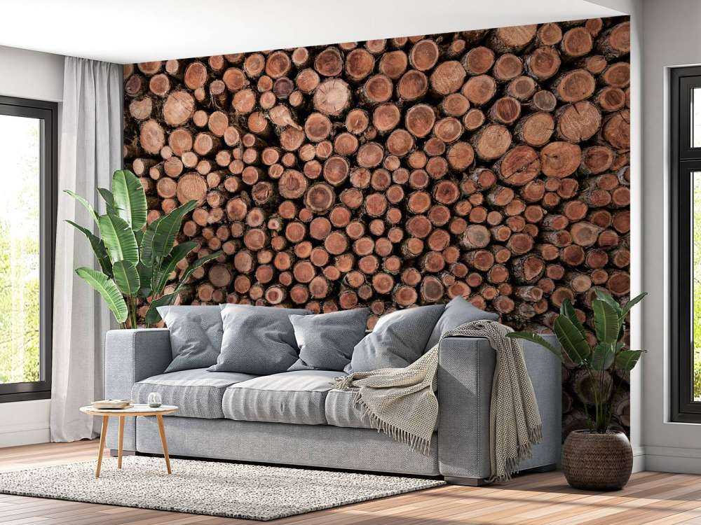 Large pile of logs
