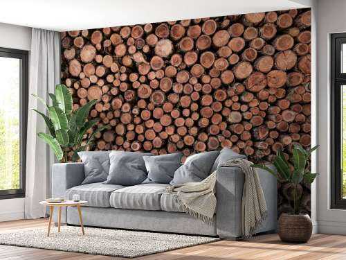 Large pile of logs