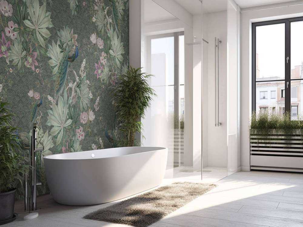 Vintage garden peacocks - dark green