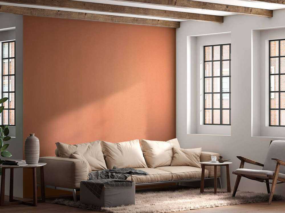 Concrete in terracotta colour