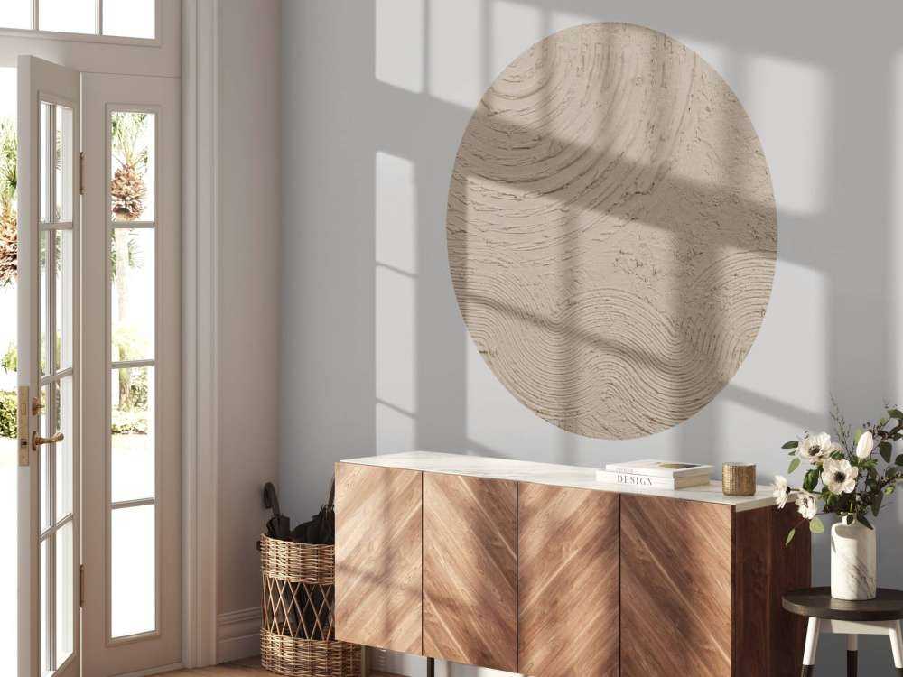 Organic shapes and lines in taupe