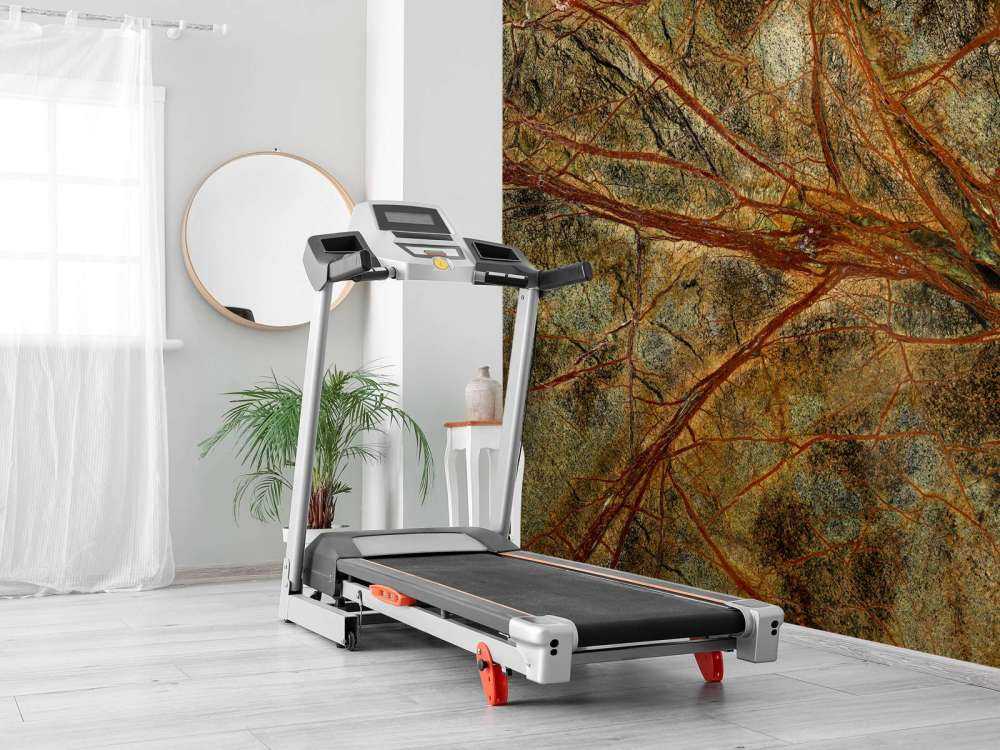 Green marble with coloured veins