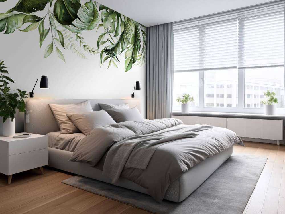 Tropical watercolour leaves