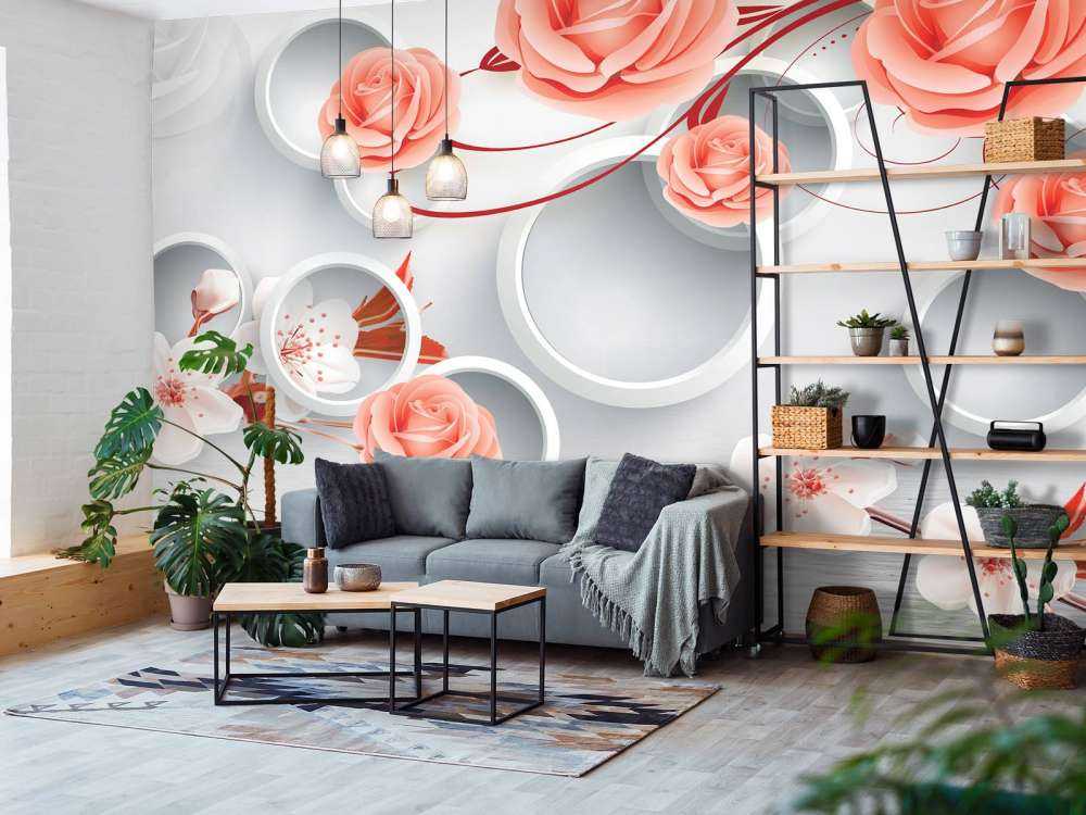 3D circles and flowers