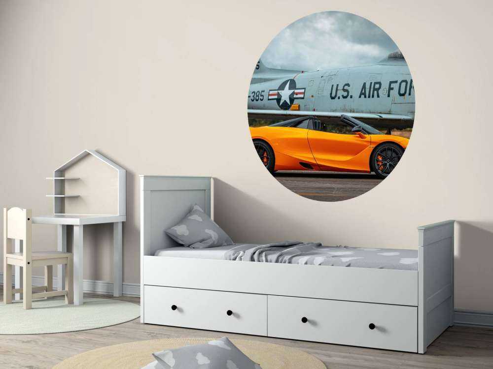 Supercar and fighter jet