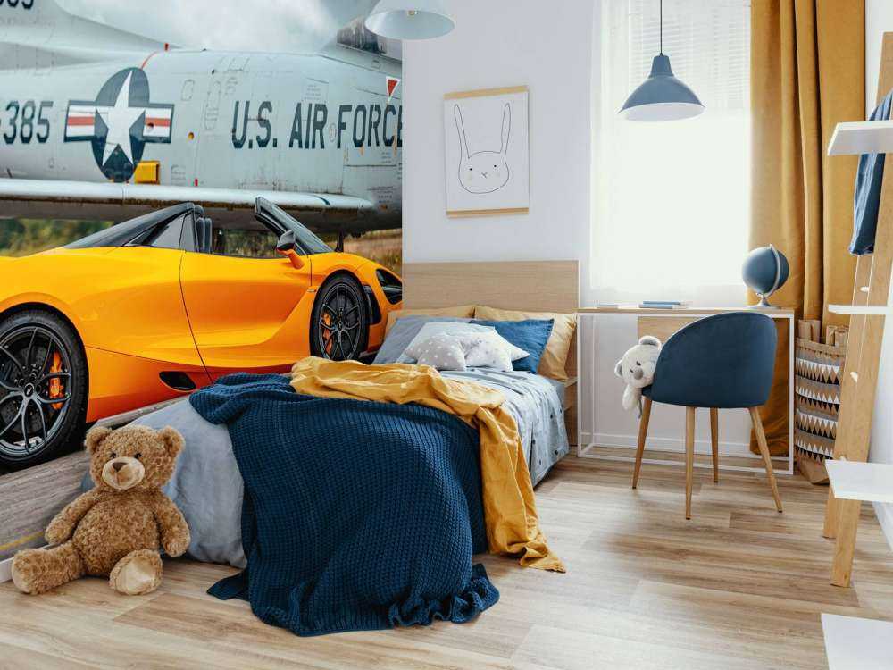 Supercar and fighter jet