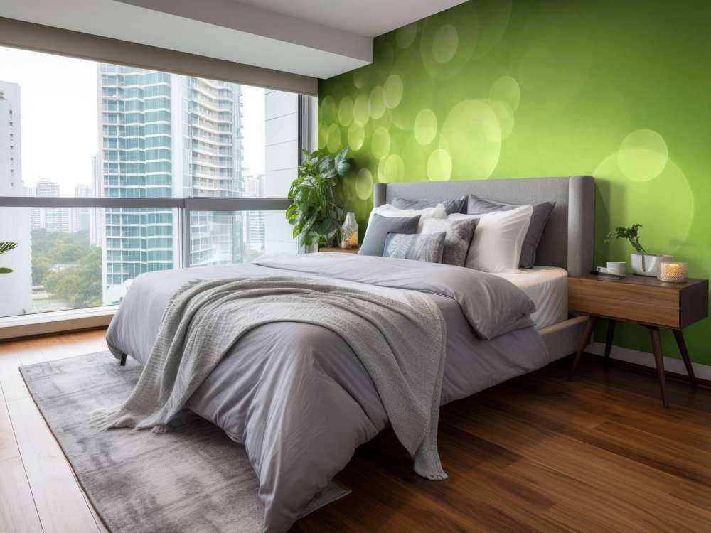 Abstract green circles