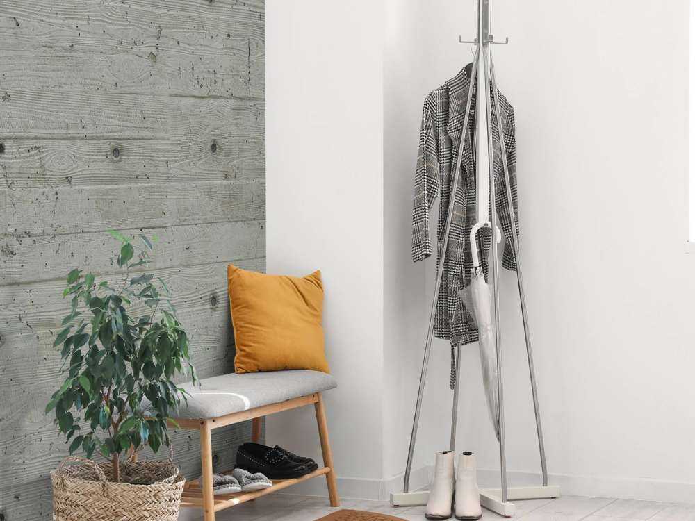 Concrete with wood look