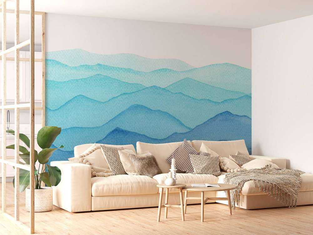 Watercolor mountains