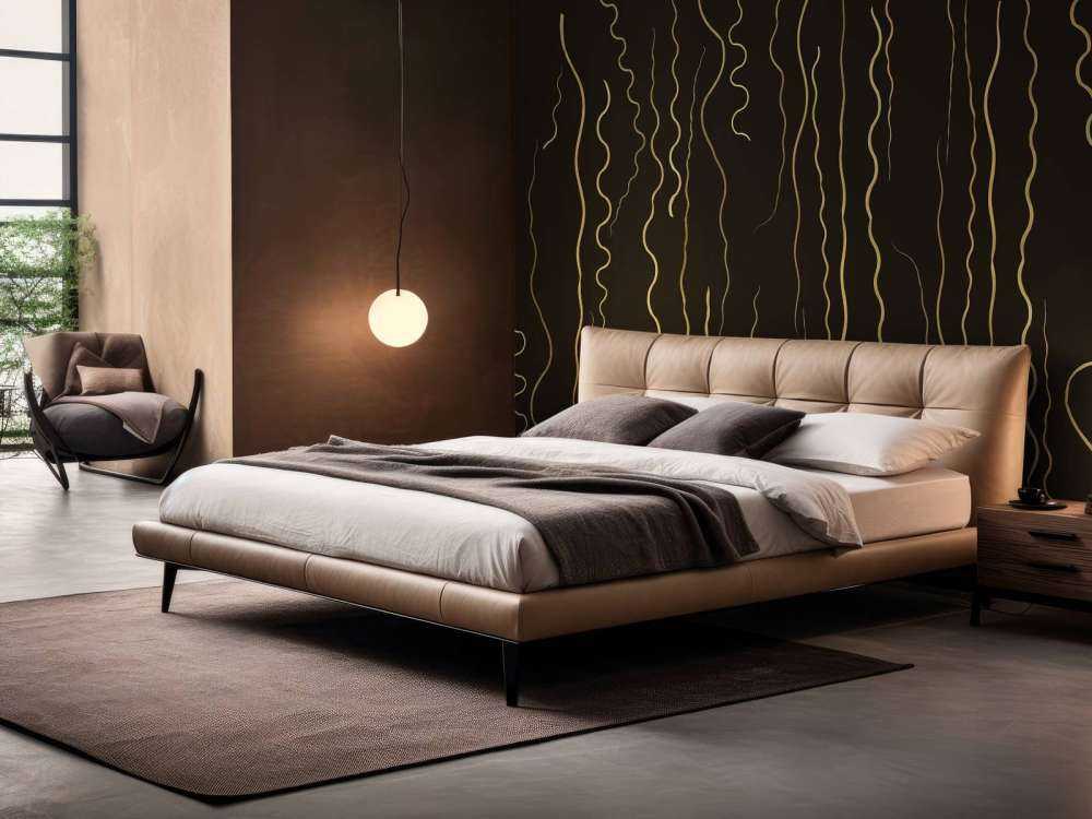 Organic lines grass gold on ebony black